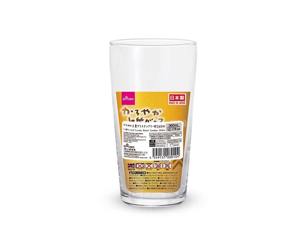 Light and Lovely Glass Tumbler 360ml