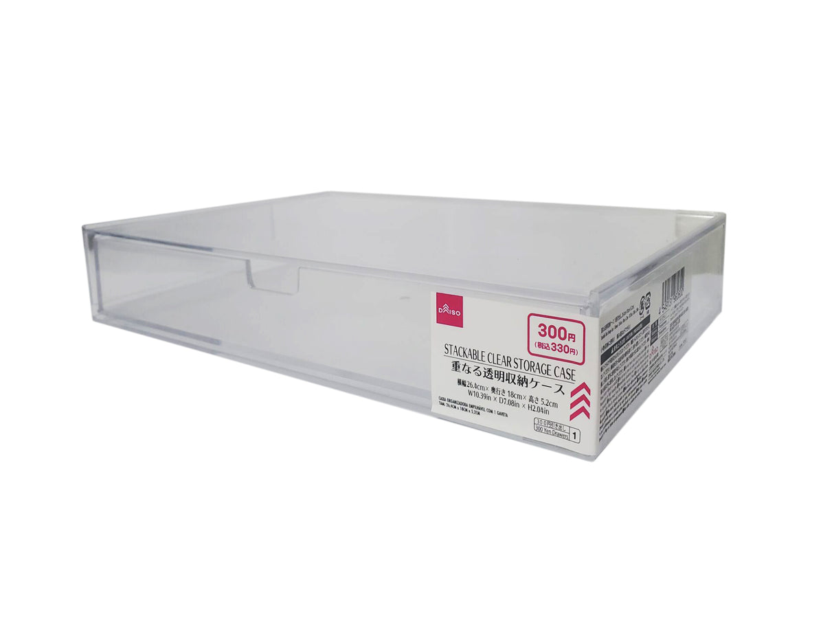 Stackable Clear Storage Case 1 Drawer 26.4cm x 18cm x 5.2cm