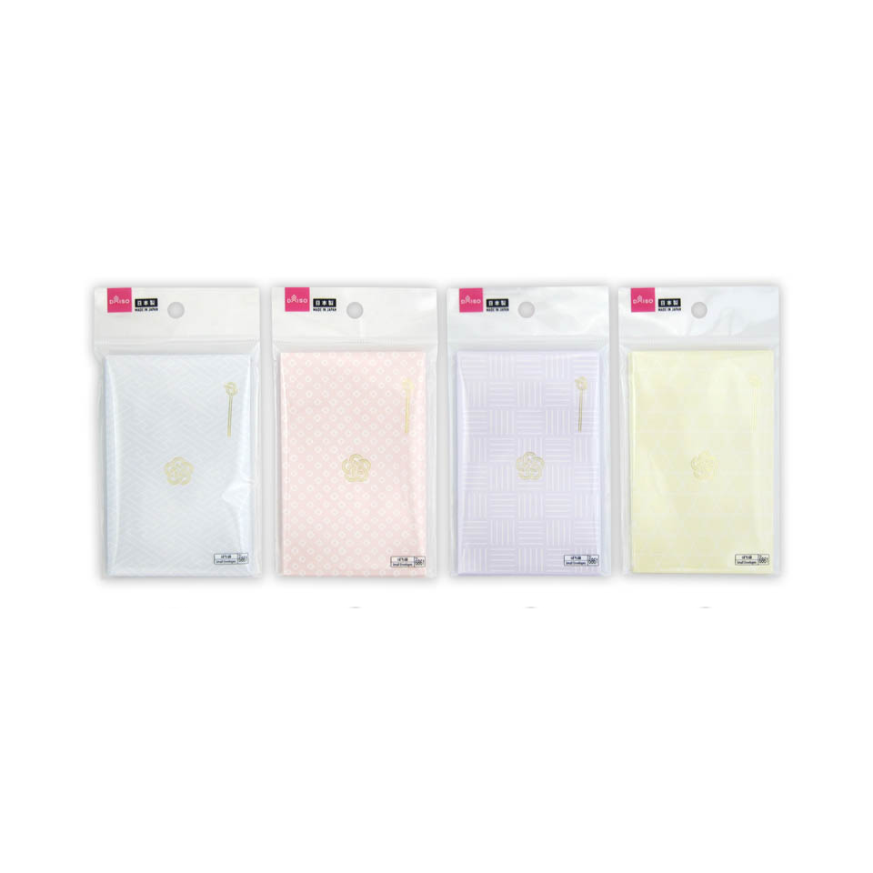 Small Paper Envelope Japanese Pattern Pastel 4 Pcs