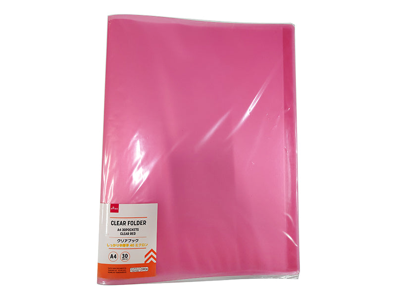 Clear Folder A4 Clear Red