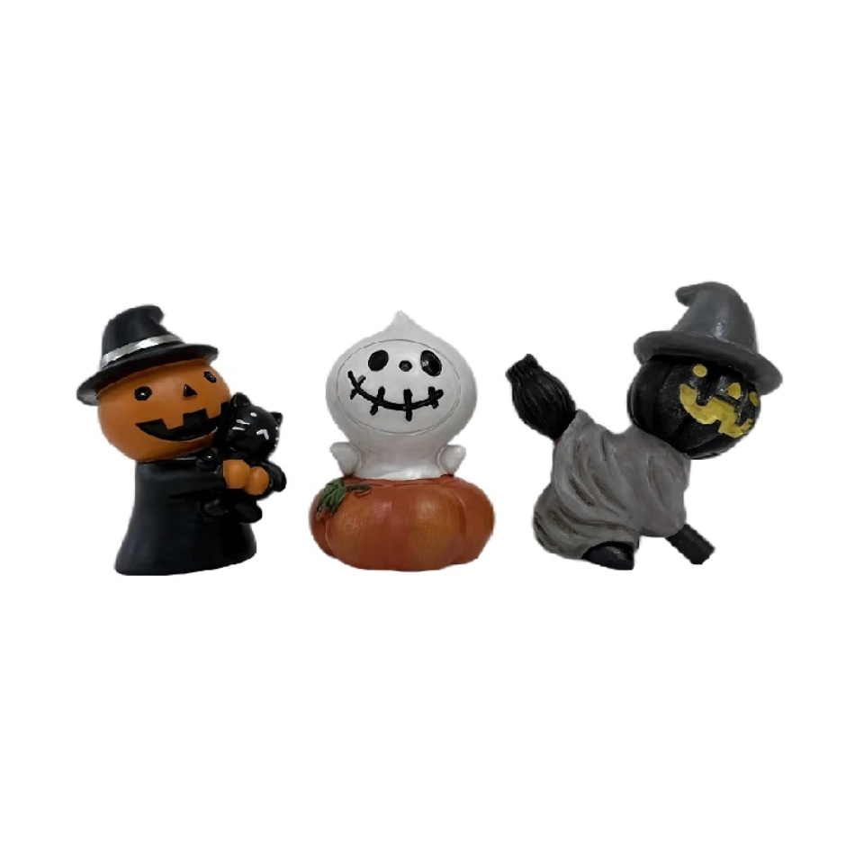Halloween Ornament Pumpkin Ghost Cat