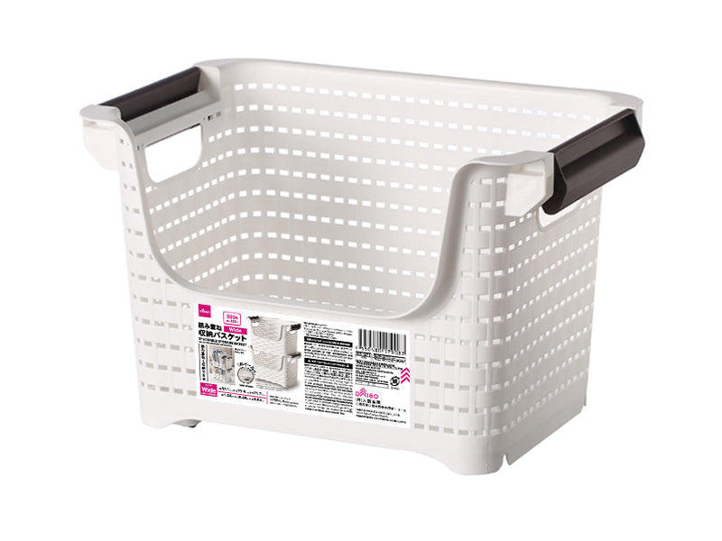 Stackable Storage Basket with Wheels 33.1cm x 21.5cm x 21.7cm