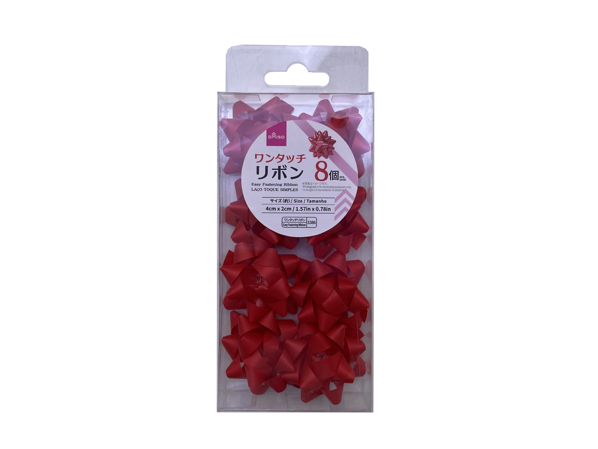 Easy Fastening Ribbon Medium Red
