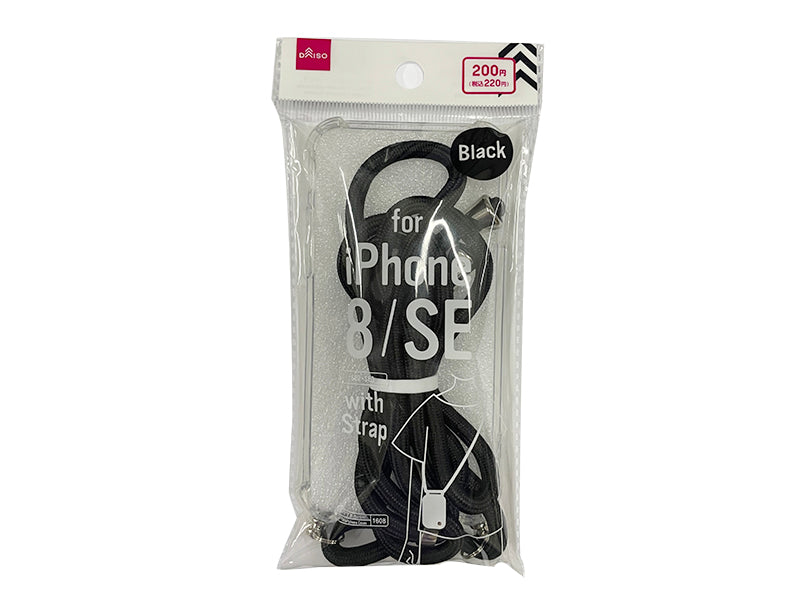 Smartphone Case with Strap for iPhone SE3 Black