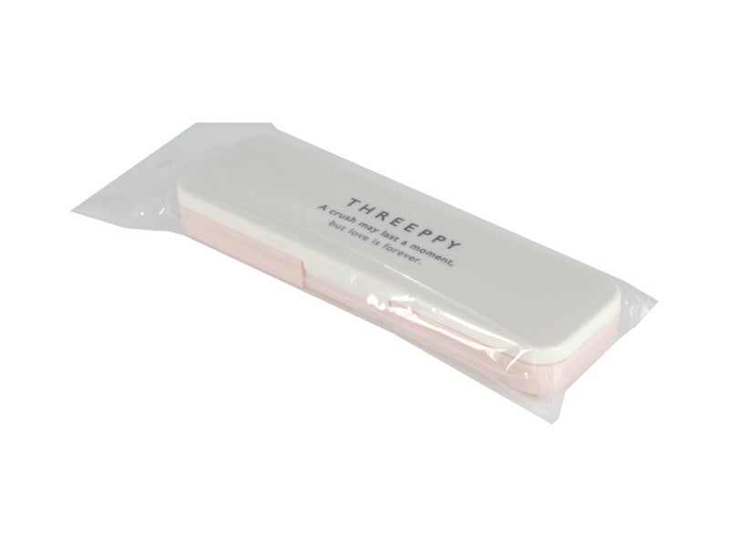 Chopstick and Spork Set with Silent Case Light Pink