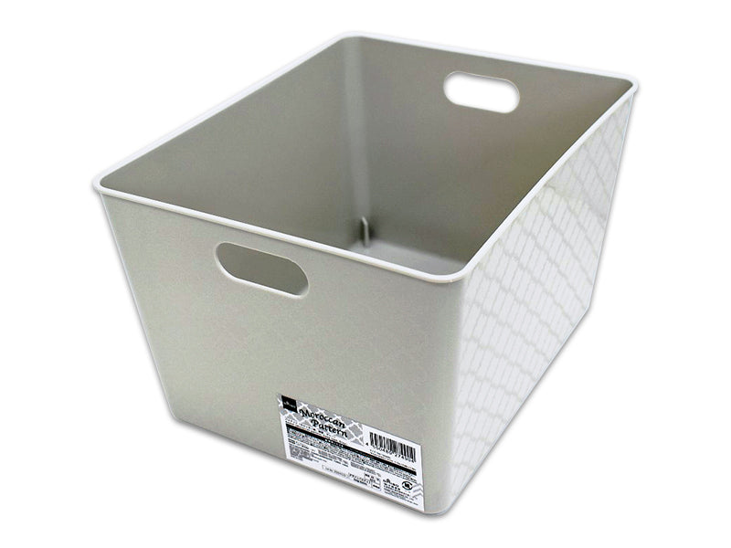 Basket Moroccan Pattern Deep Type Grey