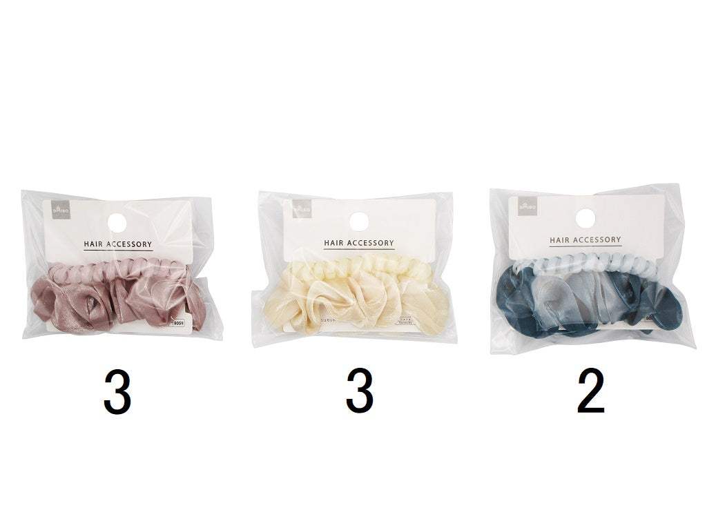 Spring rubber scrunchy set