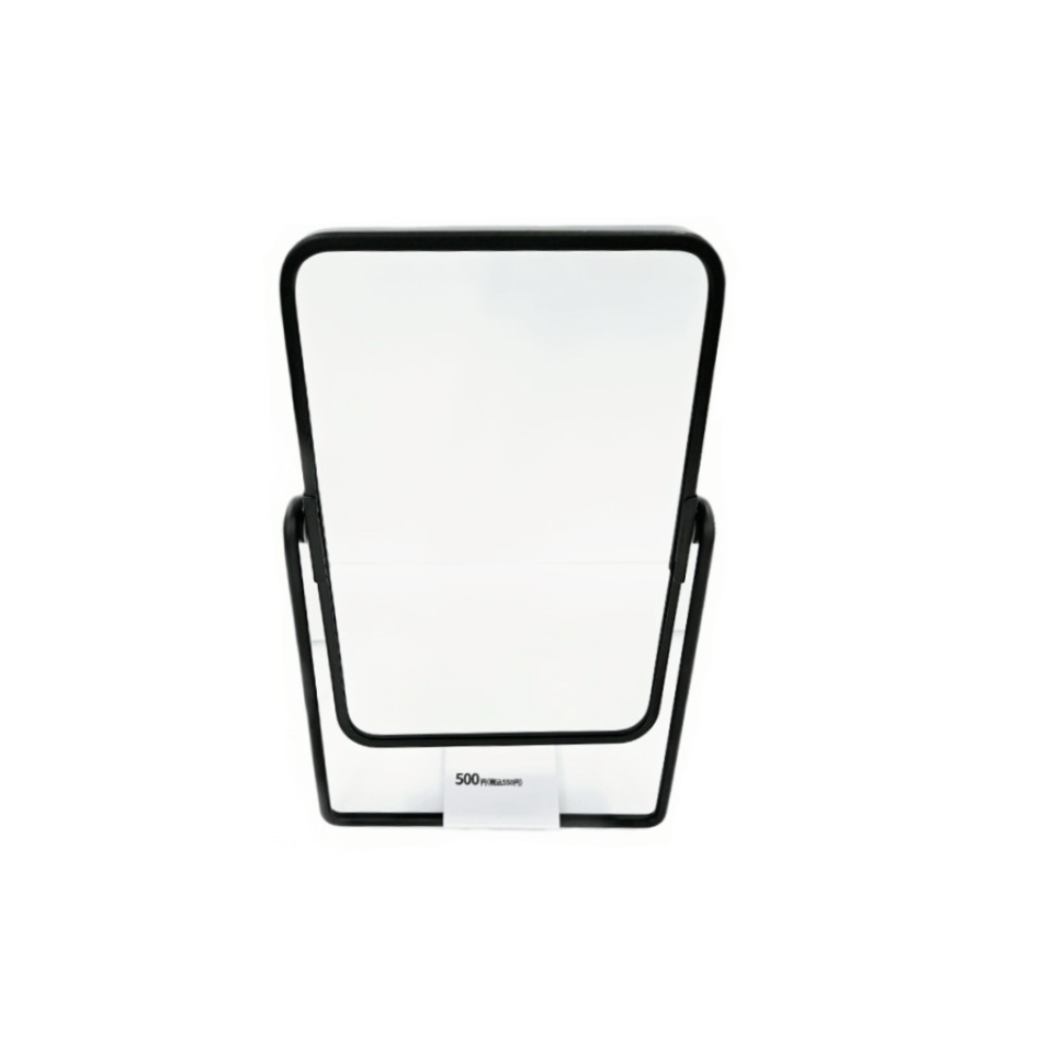 Steel Standing Mirror Square Black