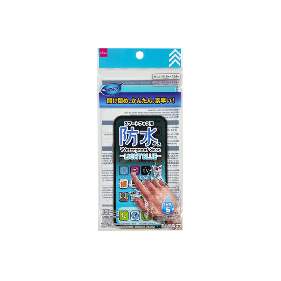 IPX5 Smartphone Waterproof Case 19.3cm x 10cm Light Blue