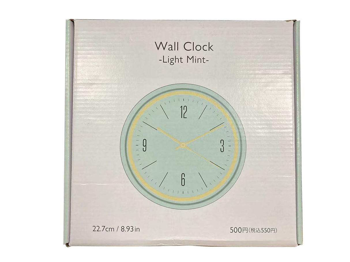 Wall Clock 22.7cm Light Mint