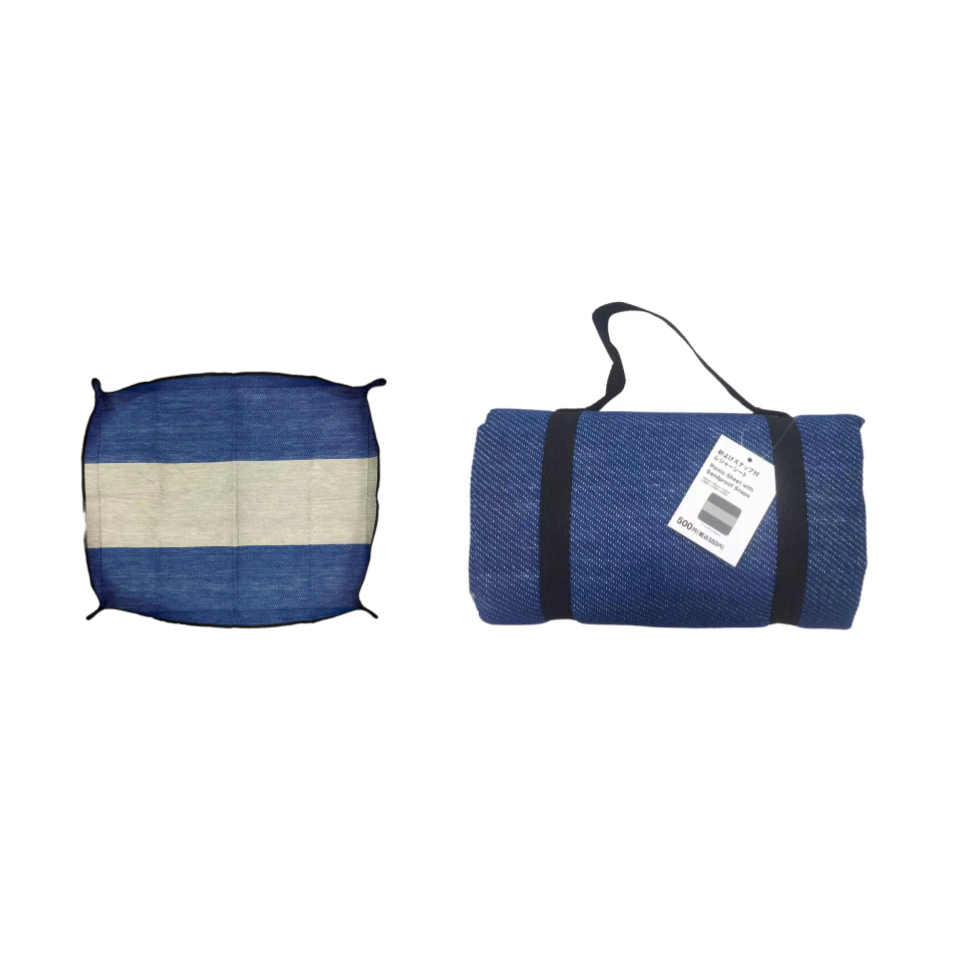 Sandproof Picnic Sheet with Snaps Striped Pattern 3 85cm x 1m
