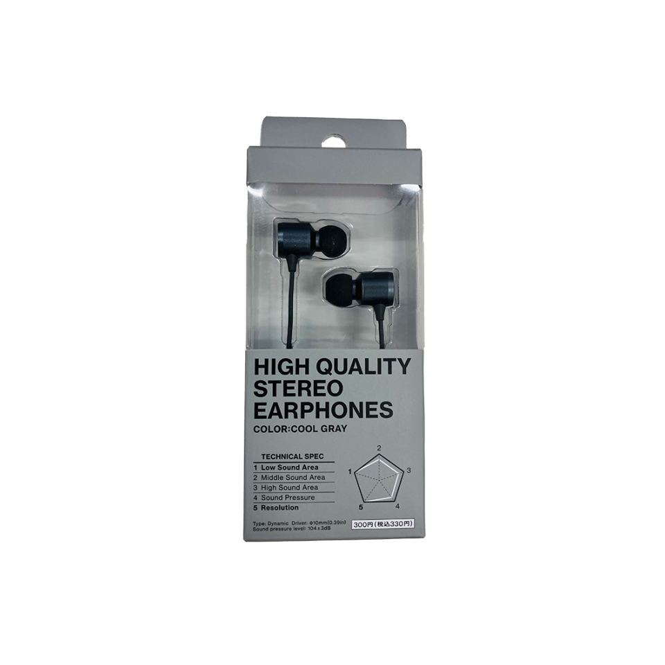 High Quality Stereo Earphones With Microphone Cool Gray SP 007