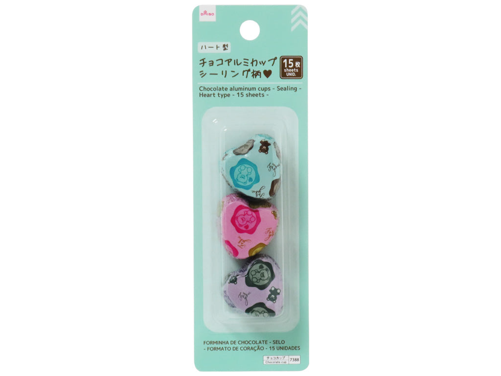 Chocolate Aluminum Cups Sealing Heart