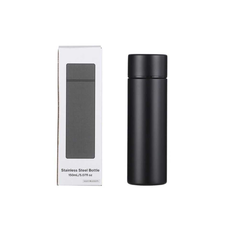 Stainless Steel Bottle Black 150ml