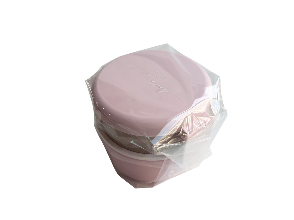 Two Tiered Lunch Box Round with Mini Fork B