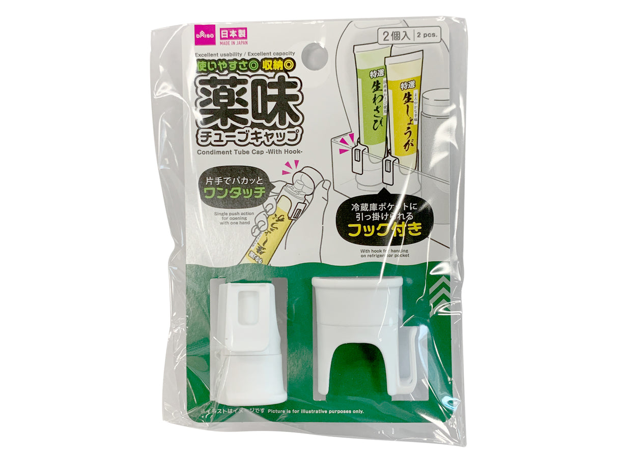 Condiment Tube Cap with Hook