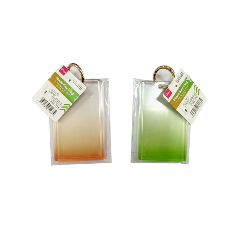 Photo Key Ring for Instax Prints Orange Green
