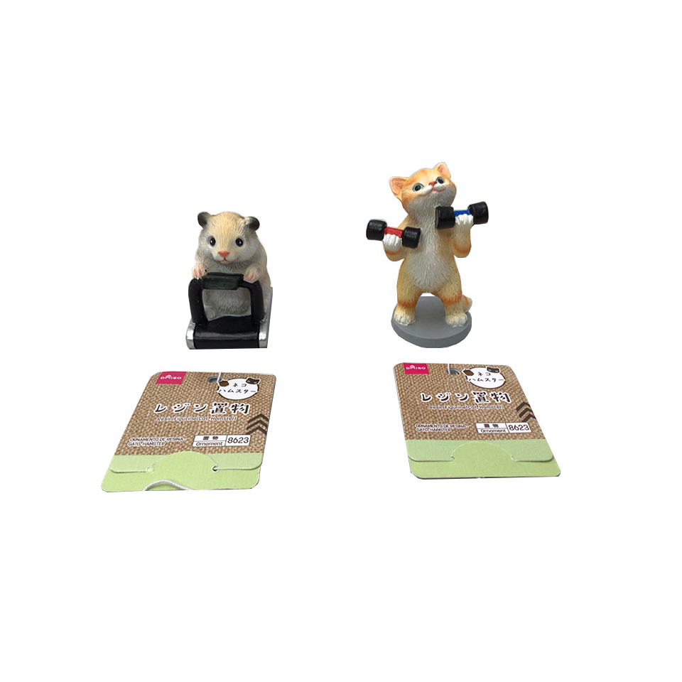 Resin Figurine Cat Hamster