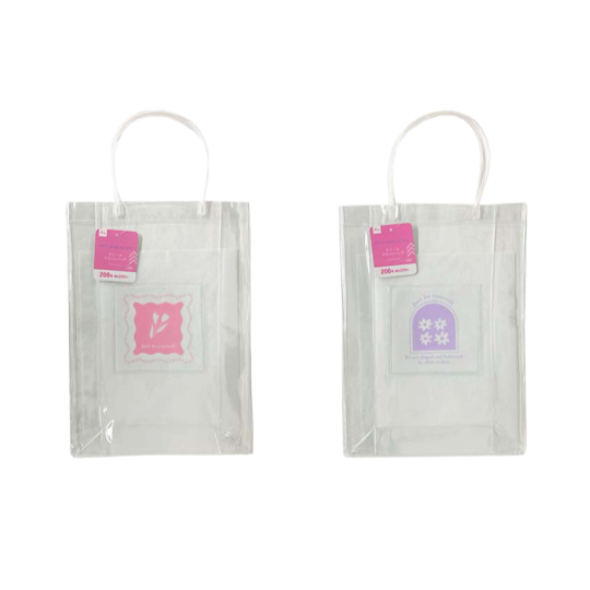Vinyl Marche Bag with Pocket Flower