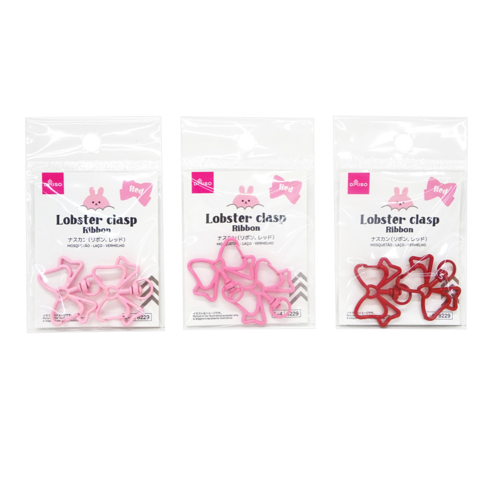 Lobster Clasp Ribbon Pink Red Light Pink