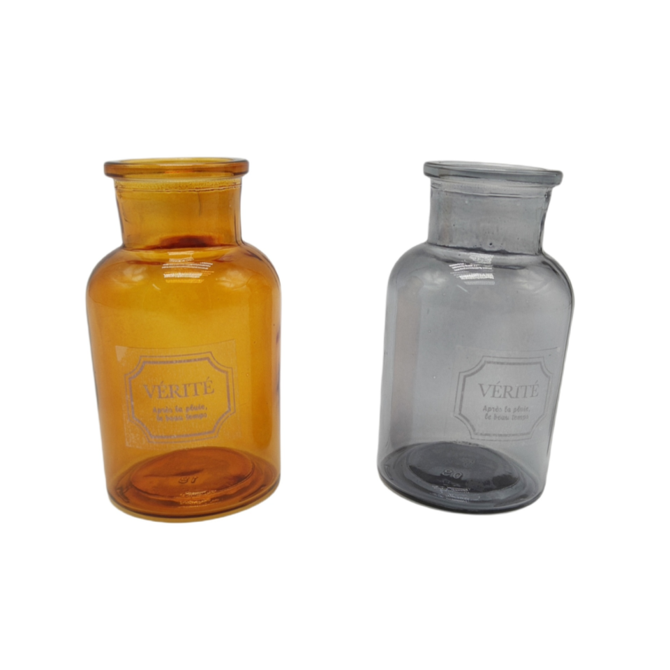 Glass Vase Clear Label