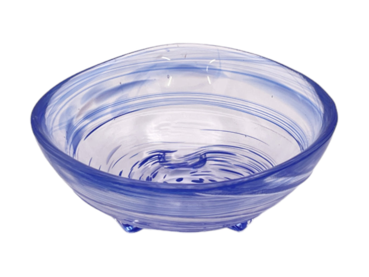 Colorful Dots Glass Mini Bowl Blue