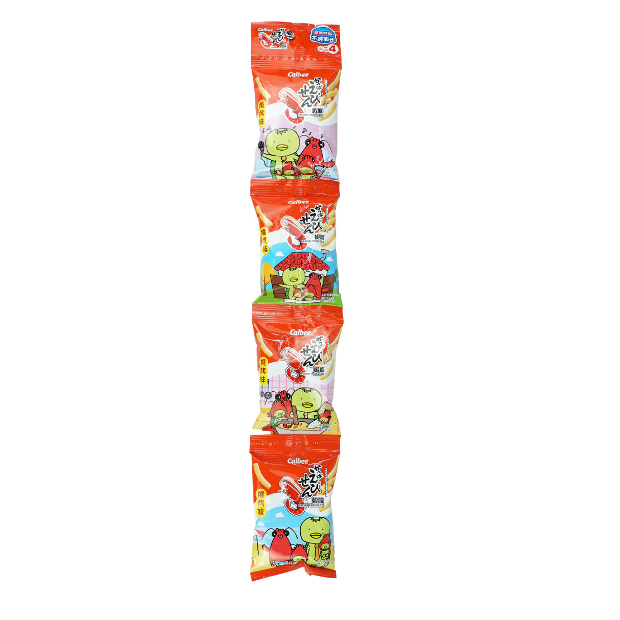 Calbee Prawn Crackers BBQ Flavor 4packs