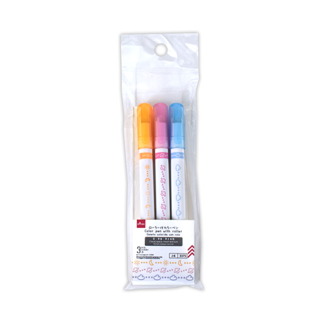 Color Pen with Roller Cloud Space Moon and Sun