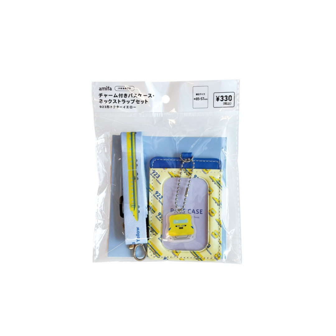 Card Case with Charm & Neck Strap Set 923 Series Doctor Yellow