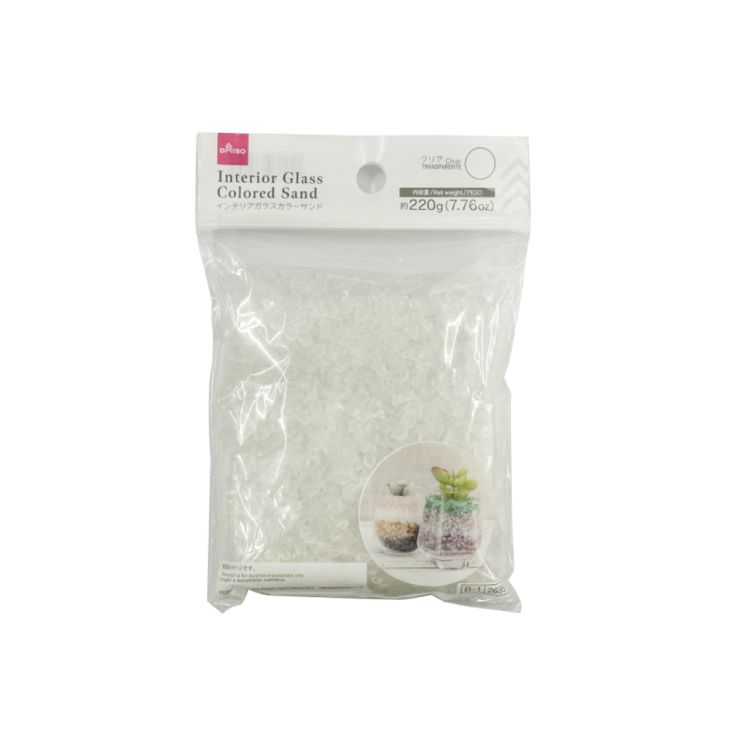 Interior Glass Colored Sand Clear