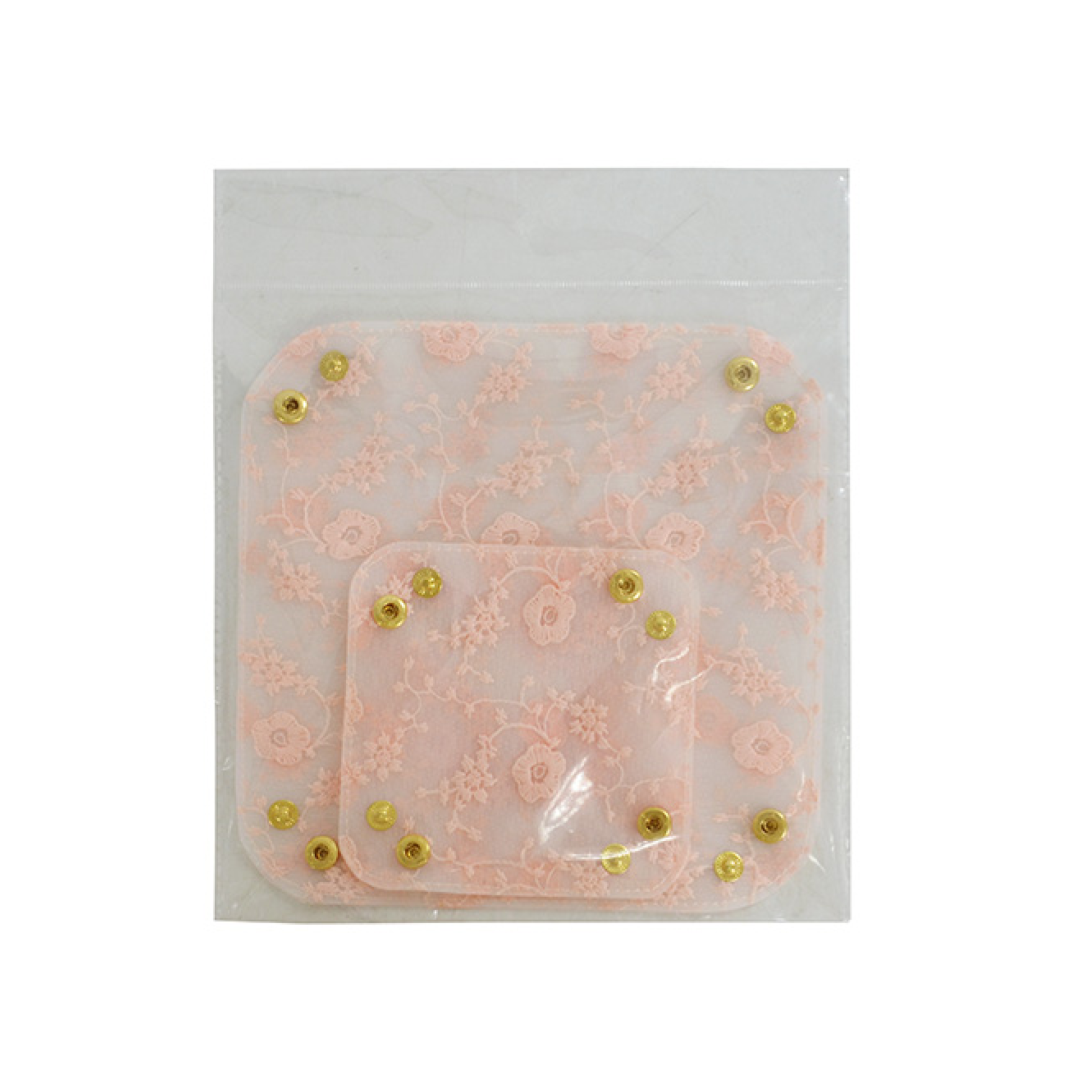 Flower Embroidery Interior Tray Pink