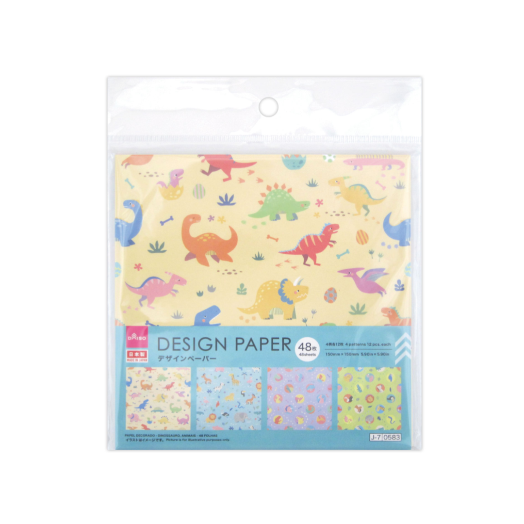 Decorative Paper Dinosaur and Animal 48 Sheets