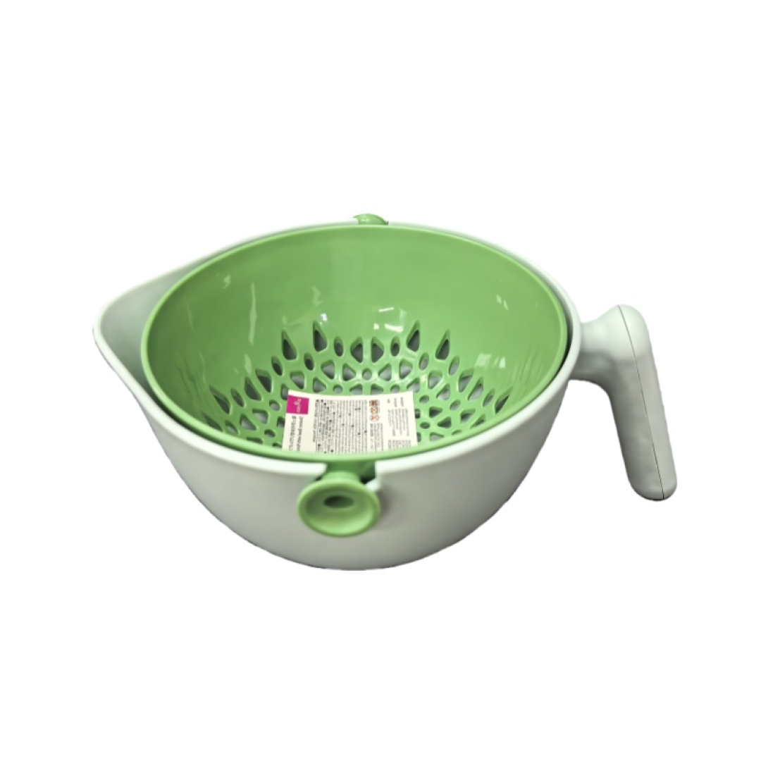 Strainer Bowl with Handle Green