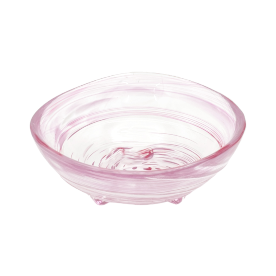 Colorful Dots Glass Mini Bowl Pink