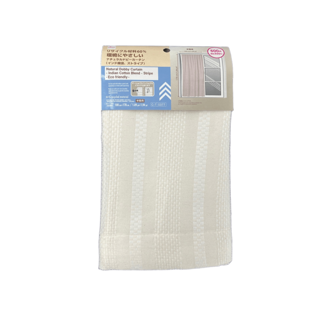 Natural Dobby Curtain Indian Cotton Blend Strip