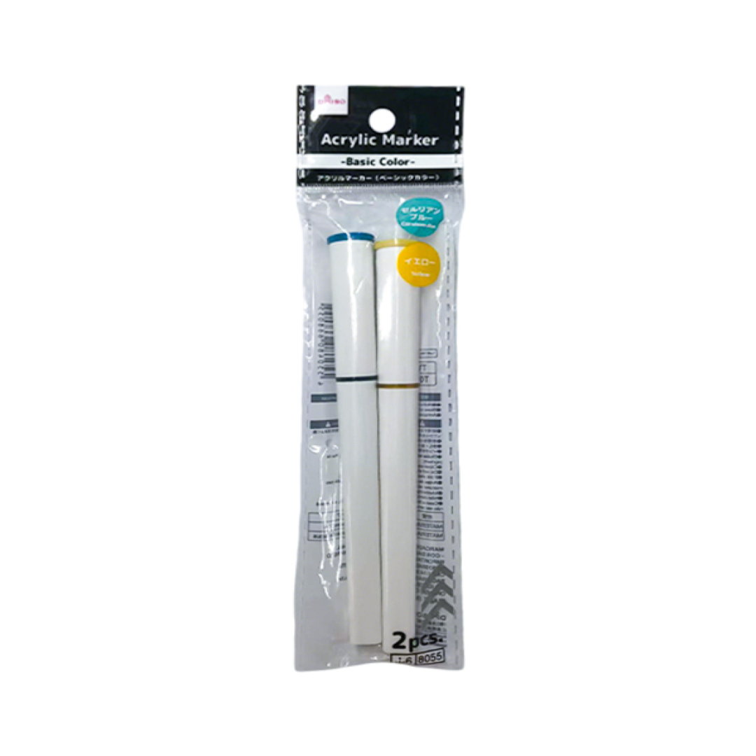 Acrylic Marker Basic Color Cerulean Blue Yellow