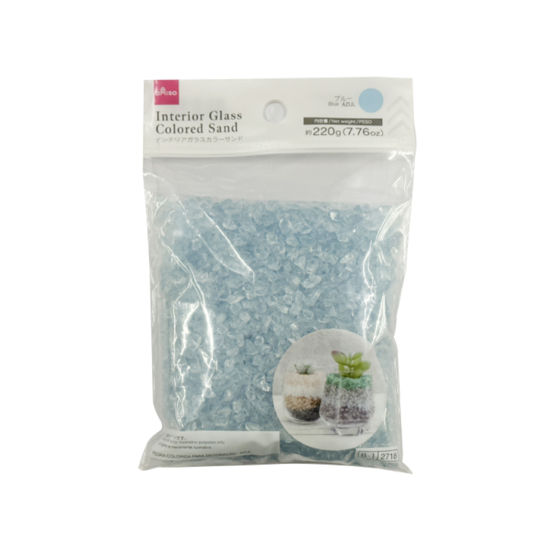 Interior Glass Colored Sand Blue