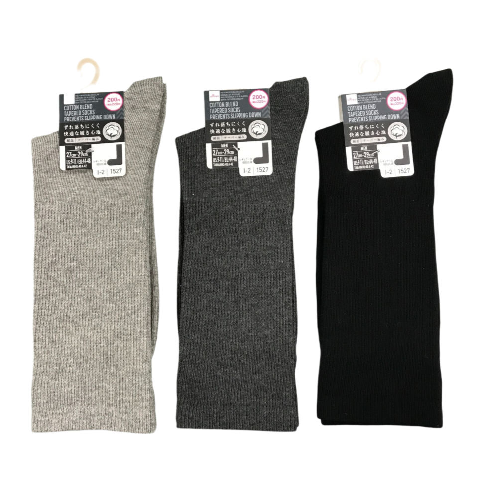 Regular Socks Cotton Blend Tapered 27cm-29cm