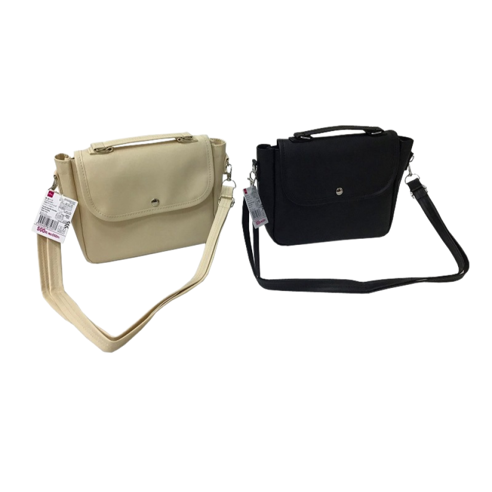 Favorite Bag Mini Shoulder Two Way Handbag Black/Ivory