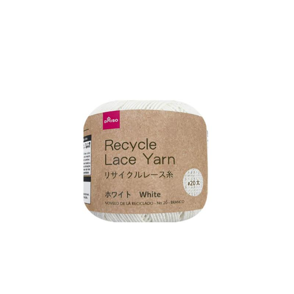Recycle Lace Yarn No. 20 Thick White