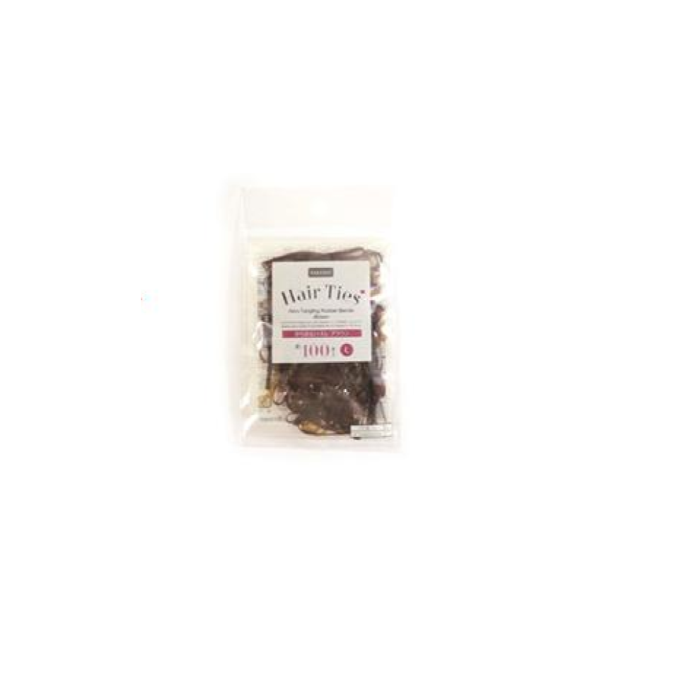 No Tangle Rubber Hair Band L Brown
