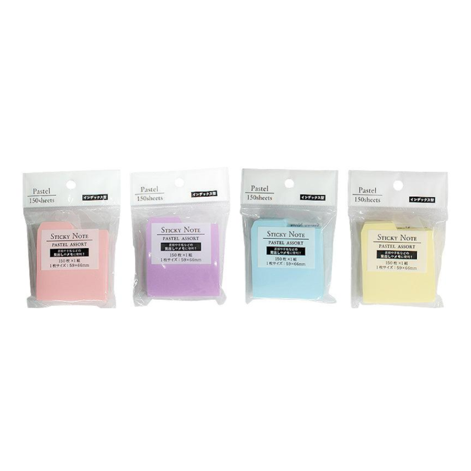 Index Type Sticky Note 59mm x 66mm Pastel