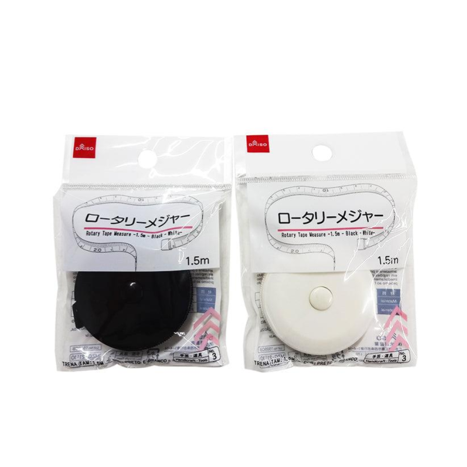 Rotary Tape Measure 1.5m Black/White