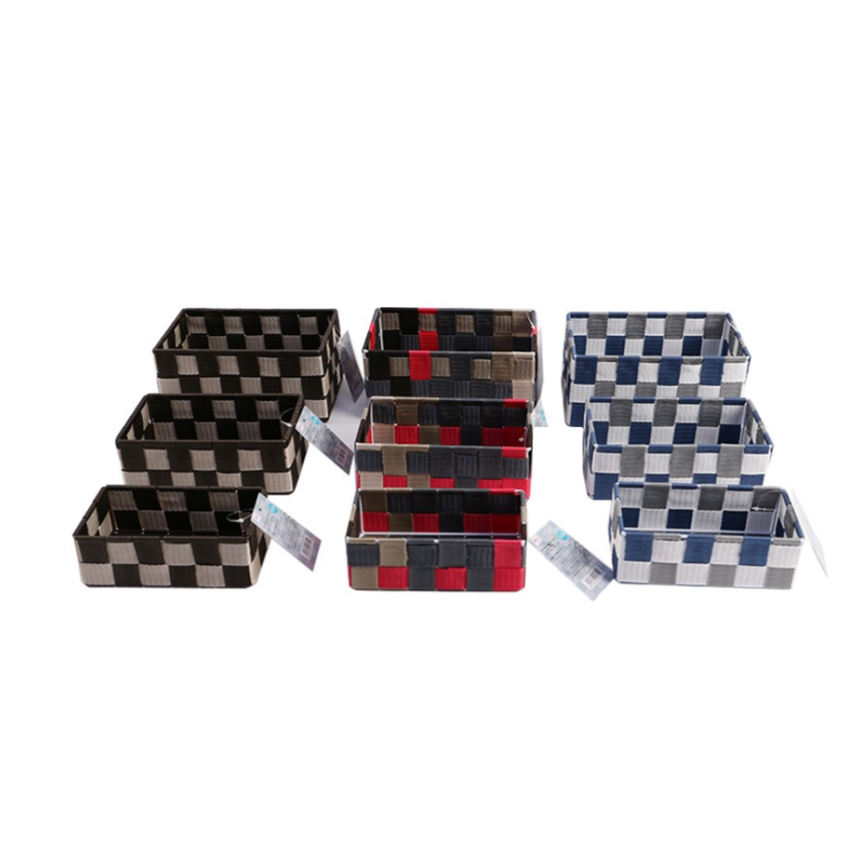 PP Storage Basket Assorted Sizes Mosaic Pattern