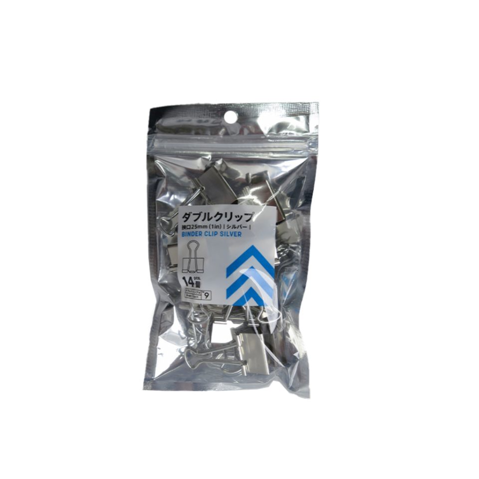 Binder Clip Silver Opening 25mm