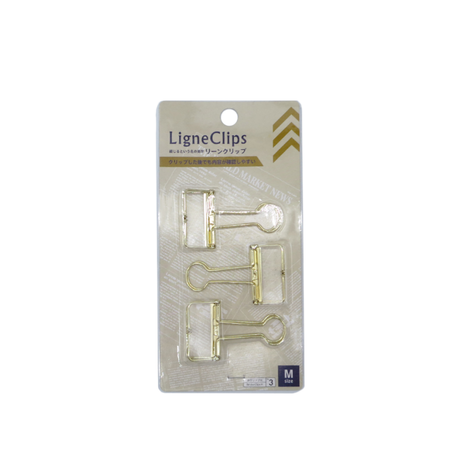 Wire Binder Clip Gold Medium