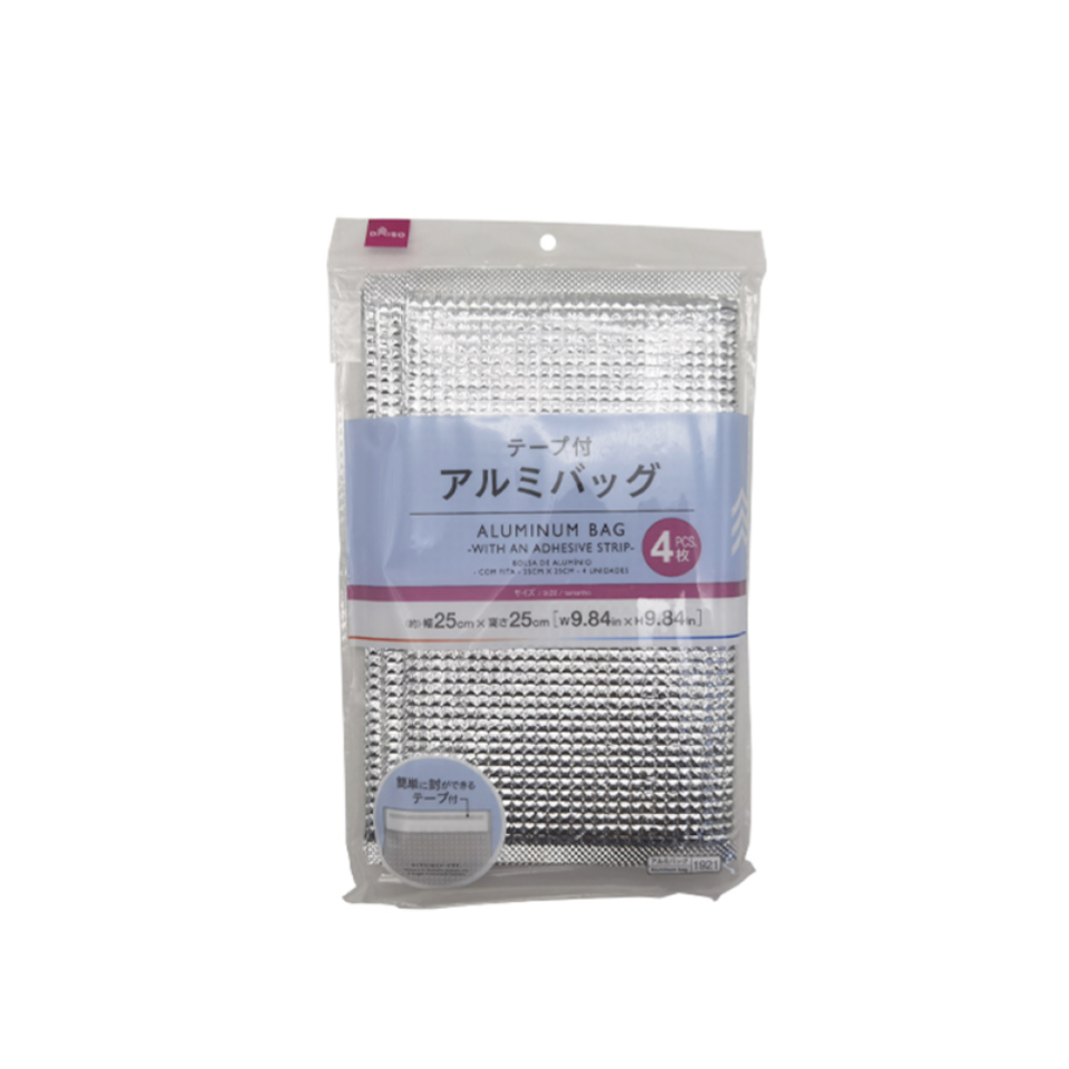 Aluminum Bag with an Adhesive Strip 25cm x 25cm