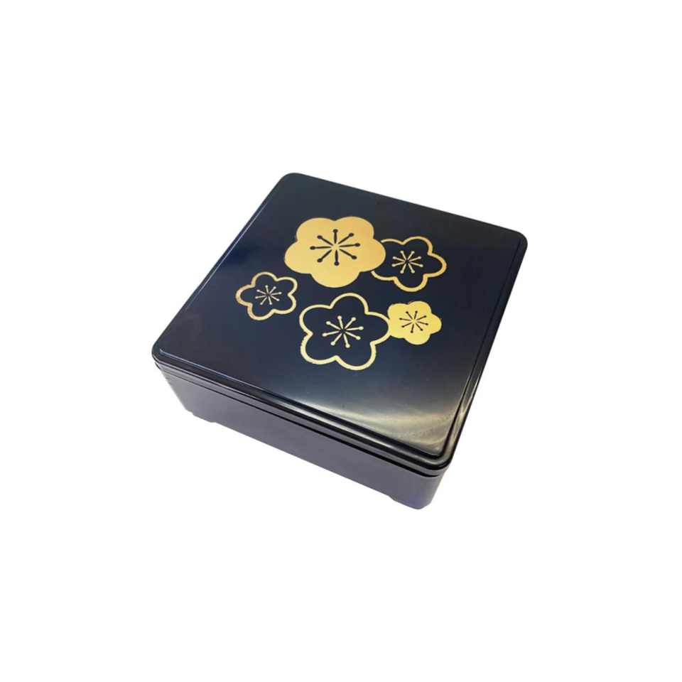 Tiered Lunch Box with a Flower Pattern 13cm