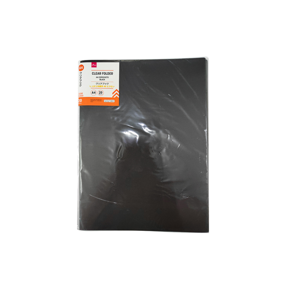 Clear Folder A4 Black