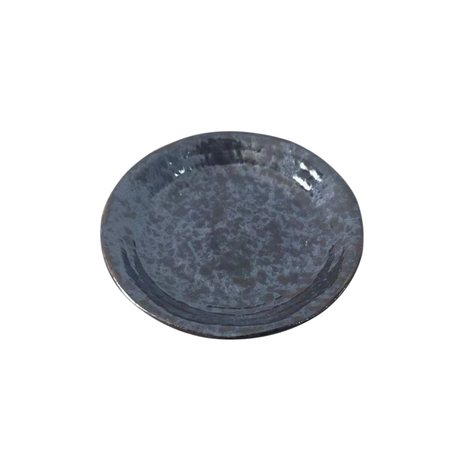 Lightweight Tenmoku Soy Sauce Plate 8.8cm x 1.5cm